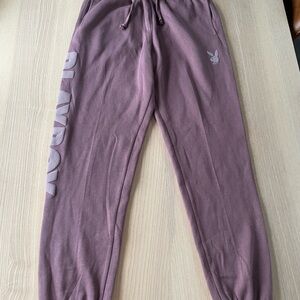 Playboy sweatpants for women size small Purple sweats, ladies size small sweats